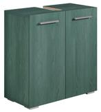 Wastafelkast Jupiter 60 x 30 x 60 cm Groen Houtnerf, Huis en Inrichting, Badkamer | Badkamermeubels, Verzenden, Nieuw, Wastafelkast