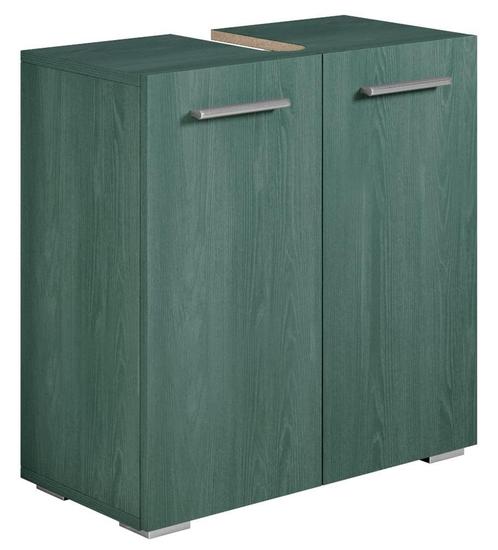 Wastafelkast Jupiter 60 x 30 x 60 cm Groen Houtnerf, Huis en Inrichting, Badkamer | Badkamermeubels, Nieuw, Wastafelkast, Verzenden