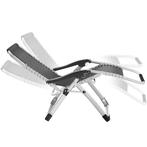 Ligstoel Cloud inklapbaar, traploos verstelbaar - lichtgrijs, Verzenden, Nieuw