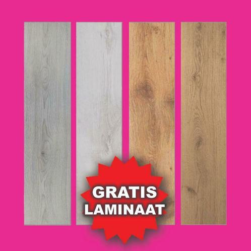 Nu 4 kleuren laminaat GRATIS bij Bebo Parket!, Huis en Inrichting, Stoffering | Vloerbedekking, 75 m² of meer, Laminaat, Wit, Bruin