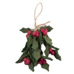 Hanger Vilt - Hulst / Holly Berry Large - 15cm - Groen/Rood, Diversen, Kerst, Ophalen of Verzenden, Nieuw