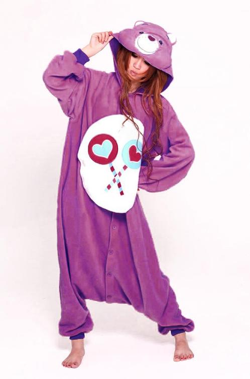 Onesie Troetelbeer Paars 128-134 Troetelbeertjes Pak Kostuum, Kinderen en Baby's, Carnavalskleding en Verkleedspullen, Meisje