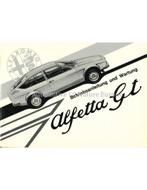 1975 ALFA ROMEO ALFETTA GT INSTRUCTIEBOEKJE DUITS, Auto diversen, Handleidingen en Instructieboekjes