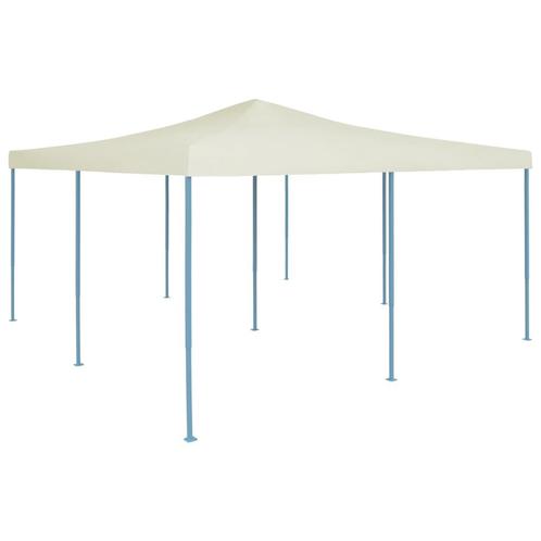 vidaXL Prieel inklapbaar 5x5 m crème, Tuin en Terras, Partytenten, Nieuw, Verzenden