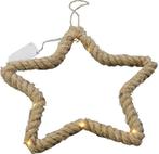 Ster Manilla met touw en LED 35 cm timer, Ophalen of Verzenden, Nieuw