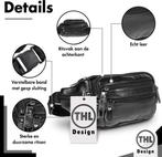 THL Design  Leren Heuptas Dames  Heren Buideltasje Heuptasje, Overige merken, Verzenden, Zwart, Nieuw