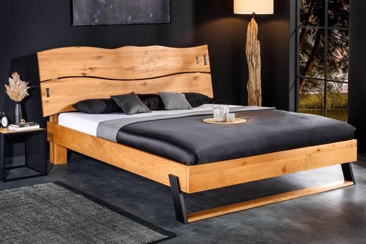 Massief houten tweepersoonsbed AMAZONAS 180x200cm, Huis en Inrichting, Slaapkamer | Bedden, Ophalen of Verzenden
