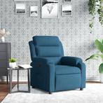 Fauteuil massage / elektrisch verstelbaar fluweel blauw, Ophalen, Overige kleuren, Nieuw, Eén