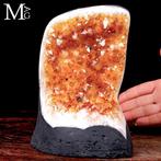 Topkwaliteit citrien kwarts druzy - Madeira kwarts - diepe, Verzamelen
