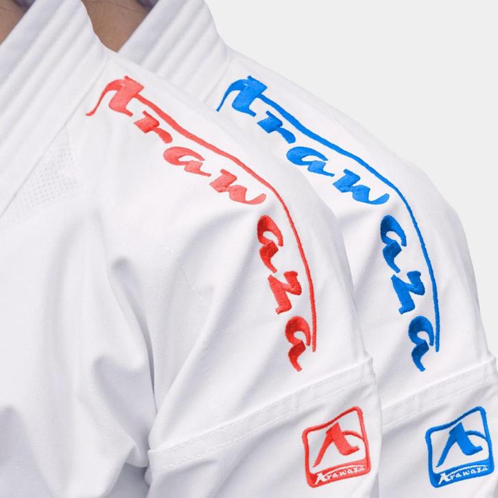 Arawaza WKF Combo kit Dames Rood & Blauw (Maat: 185), Sport en Fitness, Vechtsporten en Zelfverdediging, Vechtsportpak, Nieuw