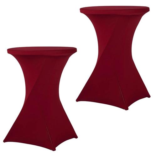 Set Van 2 Stuks! Bordeauxrood 80 CM Alora Tafelrok Voor, Huis en Inrichting, Keuken | Keukenbenodigdheden, Nieuw