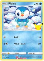 Piplup 20/25 Promo 25TH ANNIVERSARY MC DONALDS, Ophalen of Verzenden, Nieuw, Losse kaart, Foil