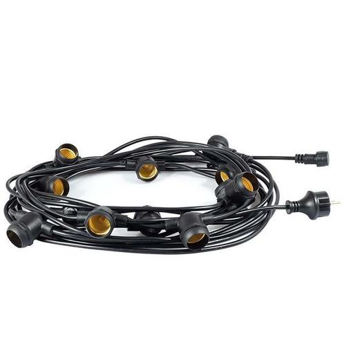 10 meter prikkabel voor binnen & buiten IP54 12x E27 fitting, Doe-het-zelf en Verbouw, Elektra en Kabels, Overige typen, Nieuw