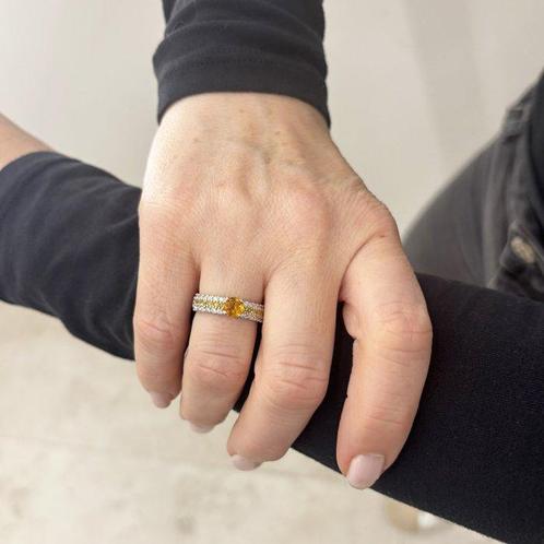 Zonder Minimumprijs - Bibigi - Ring - 18 karaat Witgoud, Sieraden, Tassen en Uiterlijk, Ringen