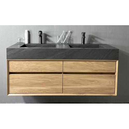 Badmeubel Casajoy Bold Wastafel Donkergrijs Onderkast 120 cm, Doe-het-zelf en Verbouw, Sanitair, Bad, Nieuw, Ophalen of Verzenden