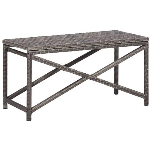 vidaXL Tuinbank 80 cm poly rattan grijs, Tuin en Terras, Tuinbanken, Nieuw, Rotan, Verzenden