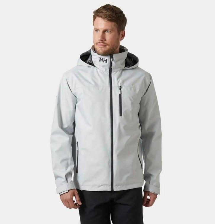Helly Hansen Crew Hooded Jacket 2.0 | Heren | Grey Fog, Watersport en Boten, Watersportkleding, Nieuw, Ophalen of Verzenden