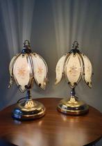 Tafellamp (2) - Glas, Metaal