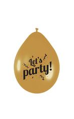 Ballonnen LetS Party Goud 30cm 6st, Verzenden, Nieuw