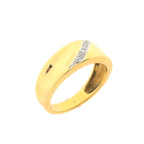 Gouden ring met diamant | 0,04 ct. (geelgoud), Sieraden, Tassen en Uiterlijk, Ringen, Dame, Met edelsteen, Overige kleuren, 17 tot 18