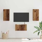 vidaXL Tv-meubelset met plank Wandgemonteerd met opslag met, Huis en Inrichting, Verzenden, Nieuw, 50 tot 100 cm, Minder dan 100 cm