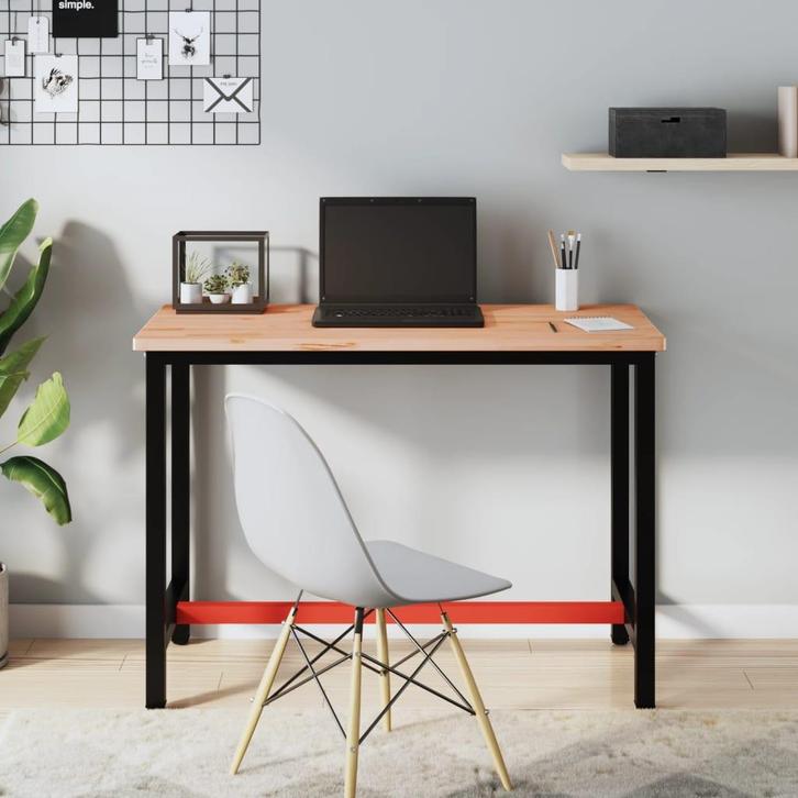 vidaXL Werkbank 115x55x81,5 cm massief beukenhout en metaal, Doe-het-zelf en Verbouw, Werkbanken, Nieuw, Verzenden