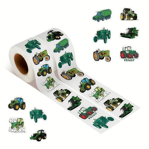 500 stickers labels afbeelding foto trekkers tractor, Huis en Inrichting, Woonaccessoires | Kunstplanten en Kunstbloemen, Nieuw
