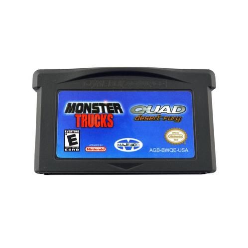 2 Games In 1: Monster Trucks & Quad Desert Fury [Gameboy, Spelcomputers en Games, Games | Nintendo Game Boy, Zo goed als nieuw