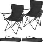 2dekans | Tectake - set van 2 Campingstoelen - Gil zwart -, Ophalen of Verzenden, Zo goed als nieuw