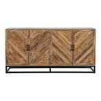 Dressoir Mangohout Sabia 180 cm, Huis en Inrichting, Kasten | Dressoirs, Verzenden, 150 tot 200 cm, Nieuw, Industriële meubels