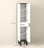 Badkamerkast Hoog met Verstelbare Planken en Lade – Wit, Huis en Inrichting, Badkamer | Badkamermeubels, Verzenden, Nieuw