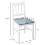 TRUUSK Set Van 2 Eetkamerstoelen, Keukenstoelen, Massief Hou, Huis en Inrichting, Stoelen, Verzenden, Nieuw