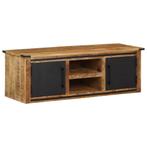 vidaXL Tv-meubel met deuren 105x33x36cm massief mangohout, Huis en Inrichting, Woonaccessoires | Cd- en Dvd-rekken, Verzenden