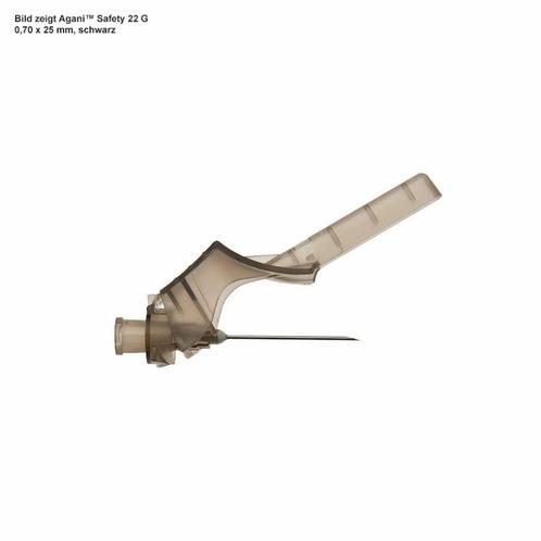 Agani™ veiligheidscanule 100 stuks 22G 0,7 x 25 mm (zwart), Diversen, Verpleegmiddelen, Nieuw, Verzenden