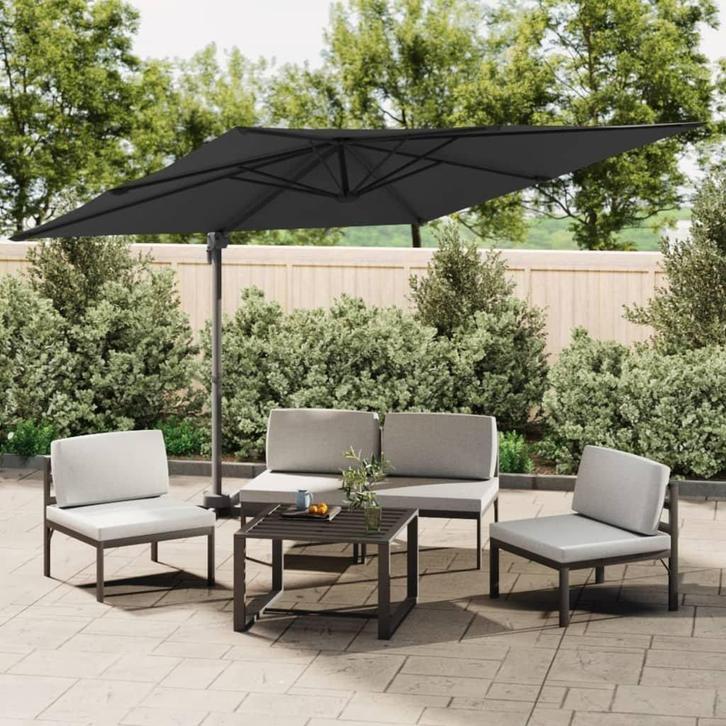 Alu Zweefparasol 400x300 | OP = OP | 67%, Tuin en Terras, Parasols, 3 tot 4 meter, Nieuw, Zweefparasol, Ophalen of Verzenden