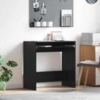 vidaXL Bureau met plank Zwart eiken 77,5 x 43 x 79 cm, Huis en Inrichting, Verzenden, Nieuw