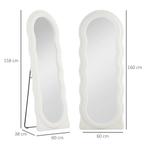 TRUUSK Volledige Lichaamsspiegel 160 X 60 Cm Gebogen Staande, Huis en Inrichting, Woonaccessoires | Spiegels, Verzenden, Nieuw