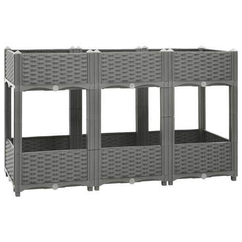 vidaXL Plantenbak verhoogd 120x40x71 cm polypropeen, Tuin en Terras, Bloembakken en Plantenbakken, 100 cm of meer, Nieuw, Kunststof