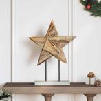 vidaXL Kerstster Bruin 45 x 5 x 60 cm Massief Teakhout, Diversen, Kerst, Verzenden, Nieuw
