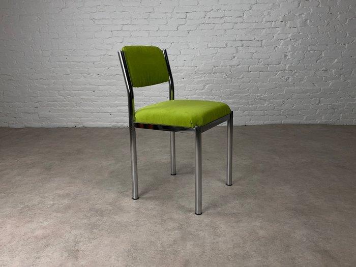 Nicola Beger - Nicola Beger - Stoel (2) - Chroom, Fluweel,, Antiek en Kunst, Kunst | Designobjecten