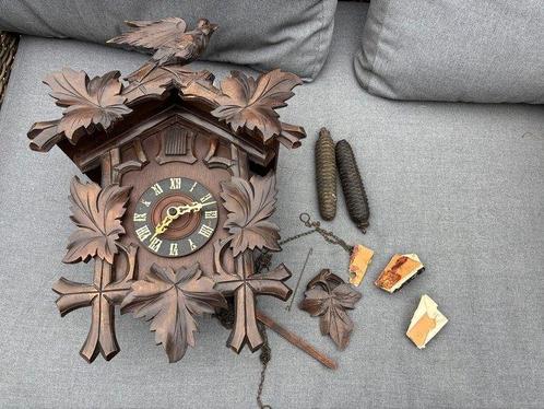Zwarte Woud wandklok (5) - hout/koper - 1850-1900, Antiek en Kunst, Antiek | Klokken
