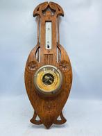 Aneroid barometer - Glas, Hout, Messing - Wandbarometer