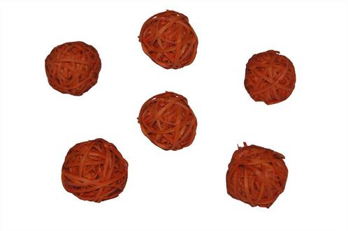 Rotan stro bal 15 stuks ORANJE dia 4 cm. Rota. NBal, Hobby en Vrije tijd, Knutselen, Nieuw, Ophalen of Verzenden