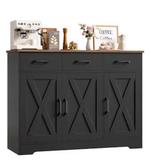 Dressoir Buffetkast met 3 Lades, 3 Deuren en Werkblad, Huis en Inrichting, Keuken | Keukenelementen, Verzenden, Nieuw