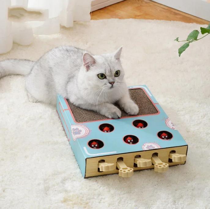 3-in-1 Katten Speelgoed –Krabkussen, Whack-a-Mole en Rustple, Dieren en Toebehoren, Kattenspeelgoed, Nieuw, Verzenden