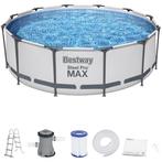 Bestway Zwembad 366x100cm Wit - Retourdeal - Familieplezier!, 80 tot 120 cm, Rond, Ophalen of Verzenden, Opzetzwembad