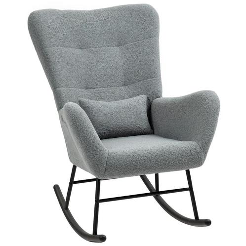 TRUUSK Schommelstoel, Schommelstoel Met Teddy Stof-look, Arm, Huis en Inrichting, Fauteuils, Nieuw, Verzenden