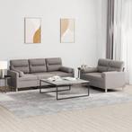 vidaXL 2-delige Loungeset met kussens stof taupe, Huis en Inrichting, Verzenden, Nieuw, Vierpersoons of meer, Stof