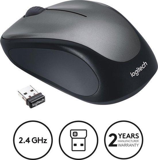 Logitech M235 - Draadloze Muis - Grijs/Zwart, Computers en Software, Muizen, Verzenden