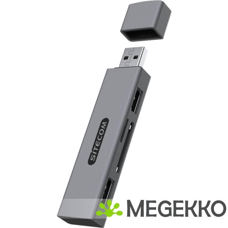 Sitecom USB Stick Card Reader with 2 USB ports, Computers en Software, Netwerkkaarten, Nieuw, Verzenden